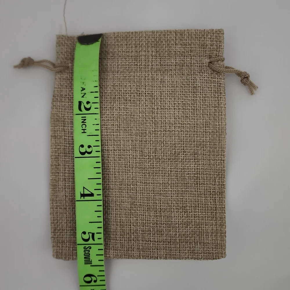 10 Pack- Halloween Burlap Gift Bag w/drawstring, RIP Design